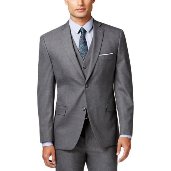 Slim-fit Gray Alfani Suit Jacket 36S - Picture 1 of 9